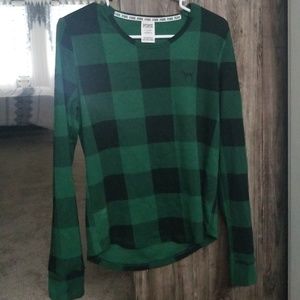 Green and Black Buffalo check t shirt
